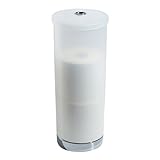 InterDesign Aria Free Standing Toilet Paper Holder for Bathroom - Frost/Chrome by InterDesign