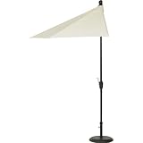 ガーデンパラソル「半円パラソル」【FBC】アイボリー(#9879558-85191) サイズ：幅270×奥行135×高さ249cm