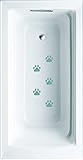 ブルーPaw PrintsノンスリップSafteyシャワーまたは浴槽グリップステッカー