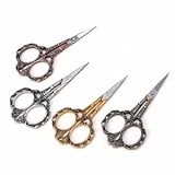 1PC Stainless Steel European Vintage Floral Scissors Sewing Shears DIY Tools