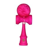 Full Marble Pink Rubberized Super Kendama, Super Sticky, Japanese Wooden Toy, Free String, USA Selle