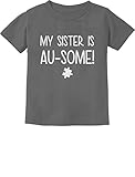 妹はau-some Autism Awareness兄弟幼児/幼児キッズTシャツ カラー: グレー