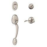 Plymouth Single Cylinder Handleset and Right Hand Accent Lever, Satin Nickel (F60 PLY 619 ACC RH) by