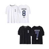 [プタロミ] スラムダンク グッズ tシャツ 半袖 仙道彰 ユニフォーム 陵南 背番号7 同型 綿100% メンズ レディース 白 黑 おもしろ アニメ 柔らかい 快適 レジャー ファッション スポーツウェア 記念服 応援服 日常着 (黑-02,M) [並行輸入品]