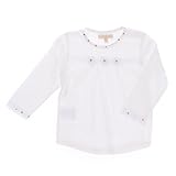 デンマークの子供服ブランド claire.dkフラワーレースのホワイト 長袖Tシャツ 98ｃｍ