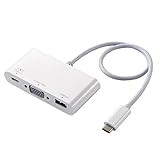 エレコム Type-Cドッキングステーション PD対応 充電&データ転送 Type-C×1 USB3.1(Gen1)×1 D-sub×1 ケーブル長30cm ホワイト DST-C14WH