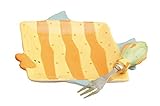 Young's Ceramic Fish Snack Plate with Fork, 6.75-Inch [並行輸入品]