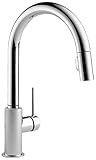 Delta Faucet 9159-DST Trinsic Single Handle Pull-Down Kitchen Faucet with Magnetic Docking, Chrome [