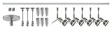 Besa Lighting R12-K08LE-QF3-SN Tipster Spotlights with LED 8' Rail Kit, Satin Nickel Finish [並行輸入品]