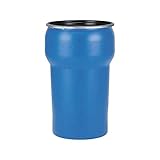 プラスチック　ドラム缶 オープンタイプ PDN 200L-1 セット ブルー プラ ポリ サンコー 【代不】