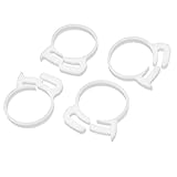 uxcell　強力ホースバンド　プラスチック製 調整可能　35.5mm-37.5mm　ホワイト　4個入り