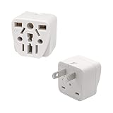 マルチ変換プラグ 海外変換プラグ プラグ転换用 コンセント変換アダプター 10A/100-250Vプラグ 多国間変換プラグ BF/B/C/G/L/J→A 旅行用海外変換プラグ 海外トシェーバー 旅行用海外変換プラグ 中国/韓国/英国/欧州から日本変換器 電源プラグ 転换用 コンセント (1個セット)