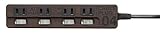 CABLE PLUG-04 電源タップ×４個口（ON/OFF切り替えスイッチ付） (ウッド)