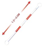 ウイングエース　コーンバー　伸縮タイプ　1.2m～2m (赤白)