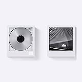 [ km5 ] CDプレーヤー ポータブル/壁掛け [ Instant Disk Audio CP1 ] Bluetooth 軽量 薄型 壁掛けcdプレイヤー player (ホワイト)