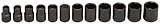 Wright Tool 356 3/8 Drive 6 Point Standard Impact Metric Socket Set 8mm - 19mm (12-Piece) by Wright 