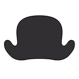 WallCandy Arts Chalkboard Wall Decal Dapper Derby Bowler Hat [並行輸入品]