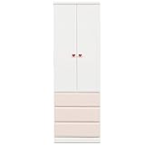 アルファタカバ掛けて見やすく収納キュアセレクトシリーズ 60cm幅ブレザータンスピンク取っ手ハートレッド