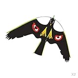 FLAMEER 2個入　カイト　鳥を怖がらせ　防鳥　鳥駆除　害虫対策　果園 田畑 作物保護　2種類 - タイプ1