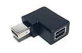 Access L型 Mini DisplayPort から Mini DisplayPort 延長 方向転換 アダプター (ミニDP から ミニ DP) メスからオス L字 変換コネクタ AV93-LL