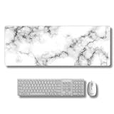 All Trust マウスパッド 大型 デスクマット 白 大型マウスパッド ゲーミングデスクマット 大理石 800x300x2mm (ホワイト)