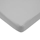 TL Care 100% Cotton Percale Fitted Mini Crib Sheet, Gray by TL Care