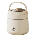 Hidrrdcステンレス断熱弁当箱携帯用断熱桶大容量弁当箱です +食器セット+保温バッグです 1200ML (しろ 白 です,普通です)