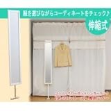 ツッパリクローゼットハンガーラックフロントハンガー付き 専用ミラー　SM-66 代引不可