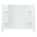 スターリング配管配管アコード60-inch 71154100 – 0 By 33 – 1 / 4インチby 75 – 1 / 2インチFour Piece Easy Up粘着Tub壁、ホワイト
