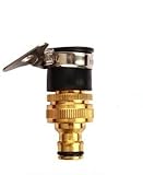 3DWORLD 伸縮ホース マジックホース 洗車 ガーデニング 水撒きに 銅製コネクタ レッド (銅製コネクタ)