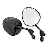 Meliore 汎用 ヤマハ ショートミラー 台湾ミラー シグナスX マジェスティS bw's グランドアクシス ジョグZR JOGZ バイク オートバイ 用 逆 ネジ M8 すり抜け ブラック