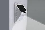 Jimeng　壁掛けソーラー充電式16LEDライト　自動点灯　動体検知　防水　電気不要　屋根/軒下/玄関/壁など対応 (ホワイト)