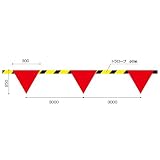 三角旗付 トラロープ φ6mm 200m 3mピッチ 旗サイズ250×300