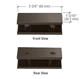 アンティーク真鍮no-drill固定パネルガラスクランプ 2-3/8" (60 mm) Wide x 1-1/8" (28 mm) High NDC40RB