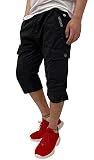 [アウトドアプロダクツ] ハーフパンツ カーゴパンツ メンズ クロップドパンツ 七分丈 吸水速乾 M L LL (L, ブラック)