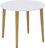 ミキモク ダイニングテーブル サライ ホワイト ナチュラル 85cm DT-85398PUW L-0398TNA 【2梱包】