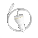 VOLTME シガーソケット usb カーチャージャー 車載充電器 ケーブル付き 52.5W【PPS PD30W+SCP22.5W 急速充電】USB-A & USB-C 車 充電器 12V/24V車 Type C iPhone 16/iPhone15/ iPhone14/ iPhone13/Xperia/Galaxy/Android/iPadなどに対応 (ホワイト)