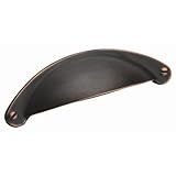 Amerock Cup Pull 2-1/2" Center Essential'Z Series Oil Rubbed Bronze Finish 24/25" Proj. [並行輸入品]