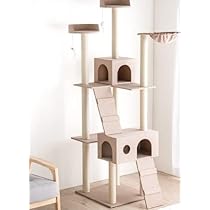 Amazon | おしゃれなファブリック生地 全面麻紐 キャットタワー