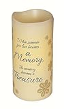 6" Flameless Vanilla Scented Memory Pillar Candle With Flickering Led Light [並行輸入品]