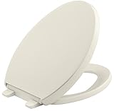 KOHLER K-4008-96 Reveal Quiet-Close with Grip-Tight Bumpers Elongated Toilet Seat, Biscuit [並行輸入品]