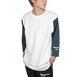 [CAMPFREE] [キャンプフリー] 7分袖 tシャツ メンズ オープンエンド 3/4スリーブ (綿100%) ベースボールTシャツ 袖プリント 10478 A.デニム サイズ XL