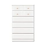 アルファタカバ オシャレなママ必見のキュアセレクトシリーズ 75cm幅6段ホワイト取っ手ハートピンク