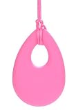 Superisun Baby Teething Necklace, BPA Free, FDA Certification, Drop Amber Silicone Teether Ring Pend