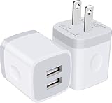 Viviber ACアダプター 2ポート急速充電器 usb 充電器【2個セット】PSE認証 iPhone 充電コンセント コンパクトアダプター スマホ充電器 アイホン充電アダプター Phone&Android対応/GALAXY/ゲーム機等対応 (ホワイト)
