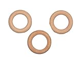 3 Organic Beeswax Coated Maple Wood Teether Rings (Set of Three 3 Inch Baby Teething Toys) [並行輸入品]