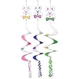 Beistle 40695 1パックイースターBunny wind-spinners、3-feet 6インチ、マルチカラー