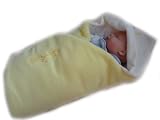 Blueberry Luxurious Very Warm Fleece Swaddle Wrap Blanket Sleeping Bag Birthday Gift Present Yellow 