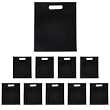 Copeflap 手提げ袋 不織布 バッグ ミニ ギフト袋 小判抜き a5 b5 25*30cm 10枚 (黒)