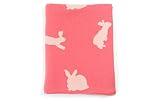 DARZZI Bunny Baby Blanket, Salmon/Pink by DARZZI